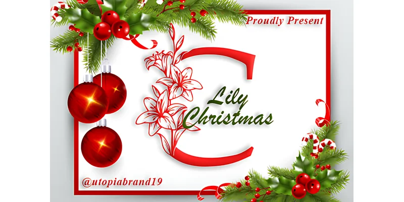 Lily Christmas Monogram Font by utopiabrand19 by utopiabrand19 — Decorative Font