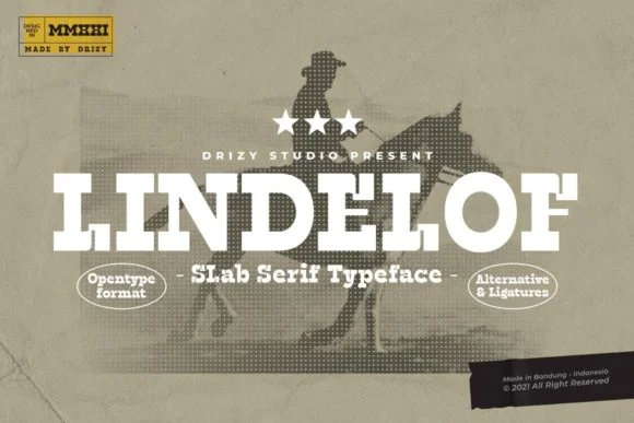 Lindelof by Drizy Studio — Slab Serif Font