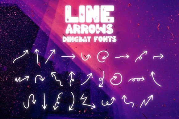 Line Arrows by Font-Tastic — Dingbats Font