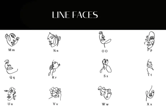 Line Faces by Heartcraft Atelier — Dingbats Font — thumbnail 3