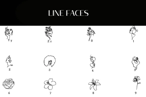 Line Faces by Heartcraft Atelier — Dingbats Font — thumbnail 4
