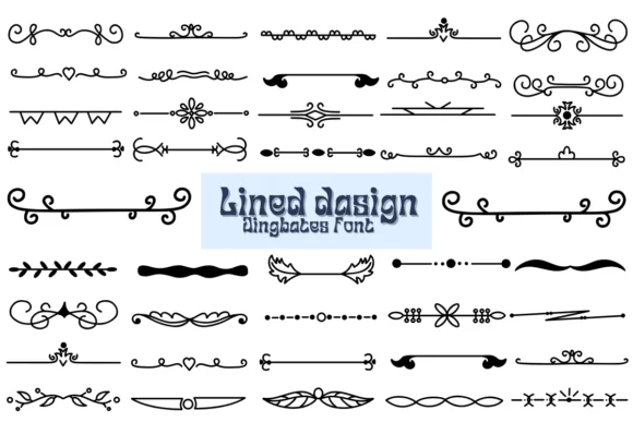 Lined Dasign by Chonada — Dingbats Font
