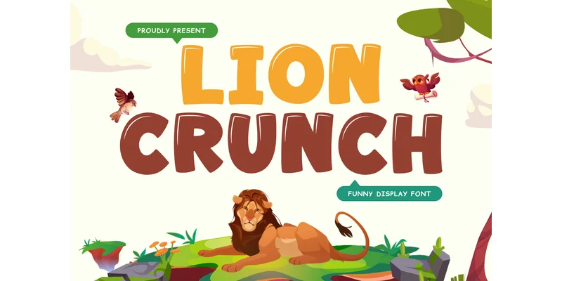 Lion Crunch Font by Mozatype — Display Font