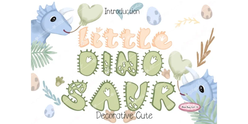 Little Dinosaur Font by Noomam Happy digital Art by Noomam Happy digital Art — Decorative Font