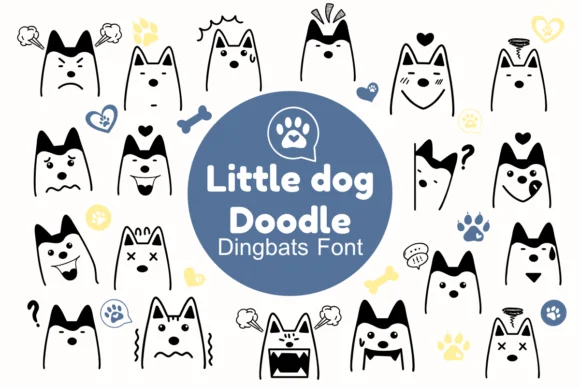Little Dog Doodle by Nun Sukhwan — Dingbats Font