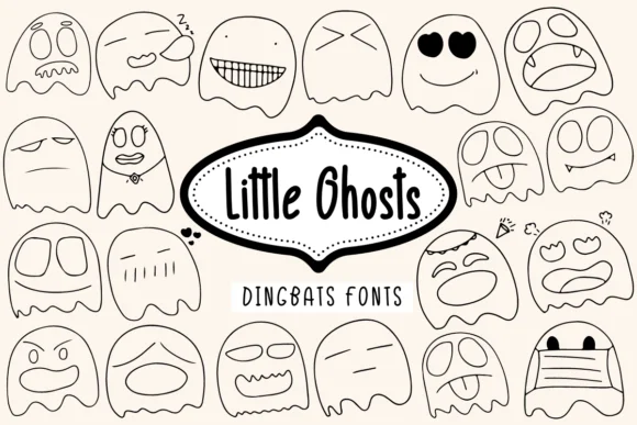 Little Ghosts by Khim08Studio — Dingbats Font