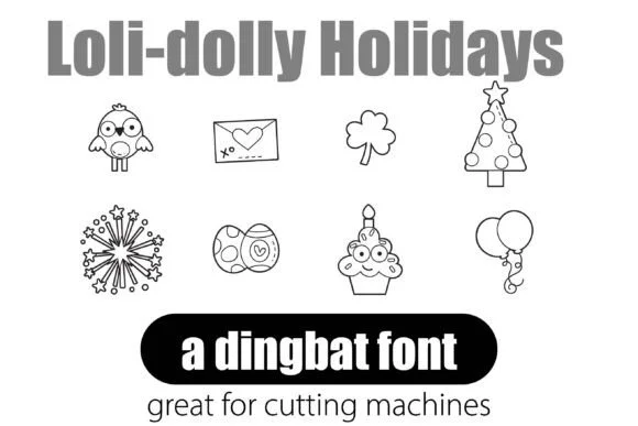 Loli-dolly Holidays by Illustration Ink — Dingbats Font