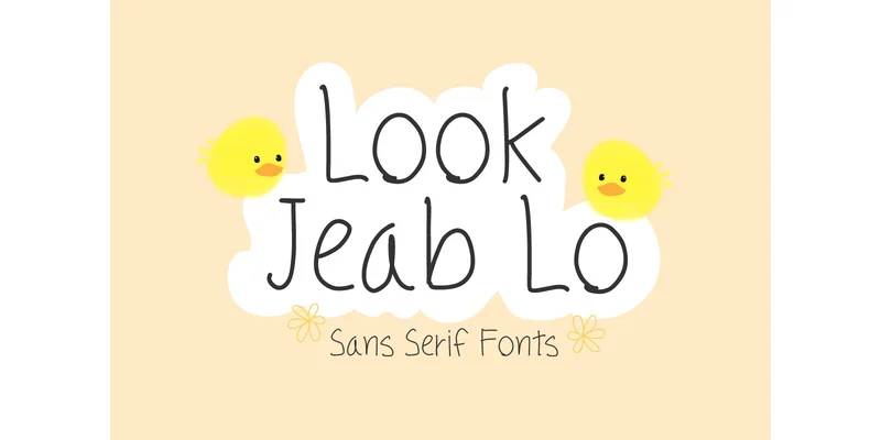 Look Jeab Lo Font by TanoiCartoonist — Sans Serif Font