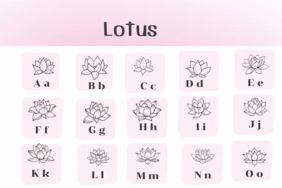 Lotus by Ketsarin — Dingbats Font — thumbnail 2