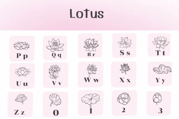 Lotus by Ketsarin — Dingbats Font — thumbnail 4