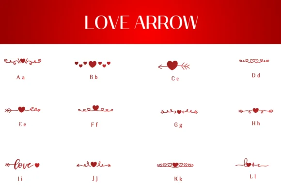 Love Arrow by Heartcraft Atelier — Dingbats Font — thumbnail 2