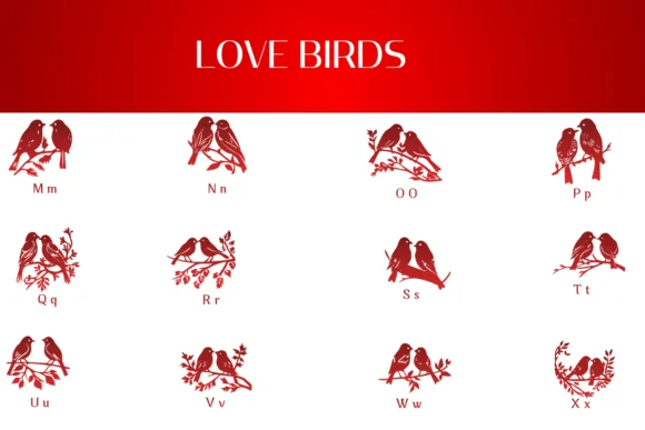 Love Birds by Heartcraft Atelier — Dingbats Font — thumbnail 3