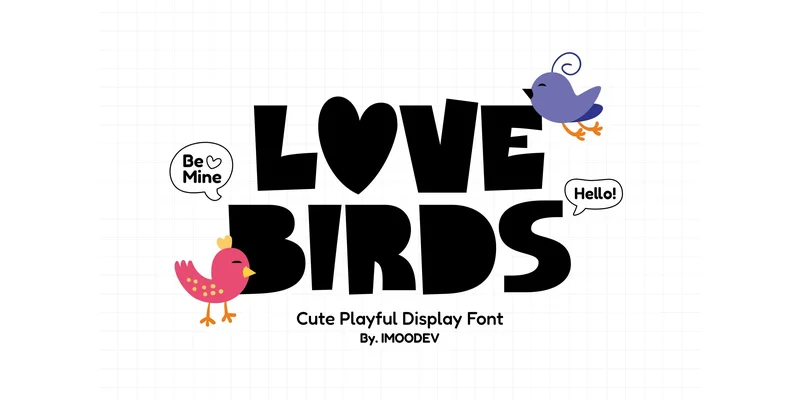 Love Birds Font by imoodev — Display Font
