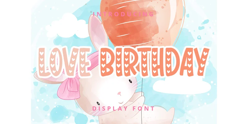 Love Birthday Font by Planetz studio by Planetz studio — Decorative Font