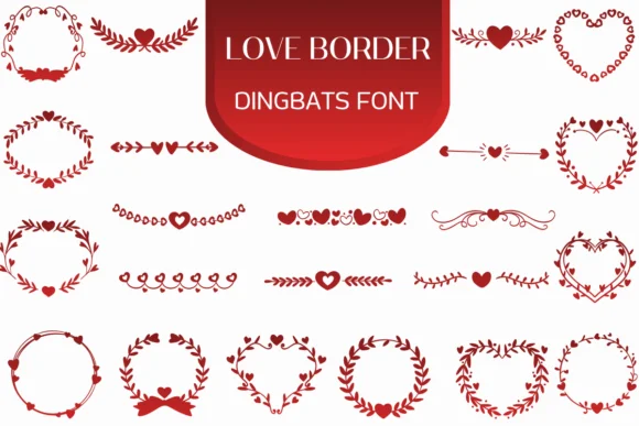 Love Border by Heartcraft Atelier — Dingbats Font