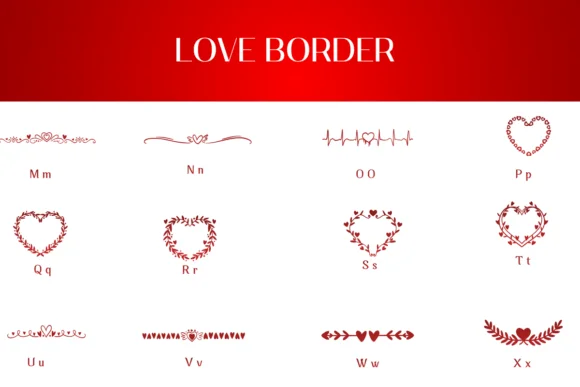 Love Border by Heartcraft Atelier — Dingbats Font — thumbnail 3