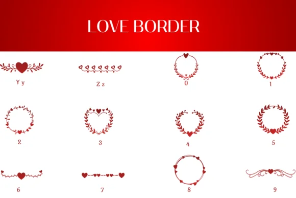 Love Border by Heartcraft Atelier — Dingbats Font — thumbnail 4