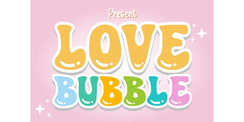 Love Bubble Font by anamalmusyaffaCreative by anamalmusyaffaCreative β Display Font