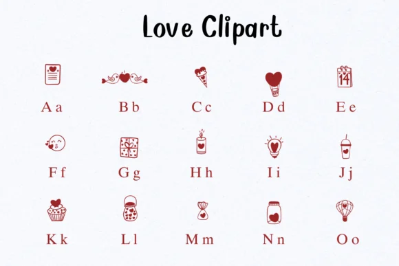 Love Clipart by Nongyao — Dingbats Font — thumbnail 2