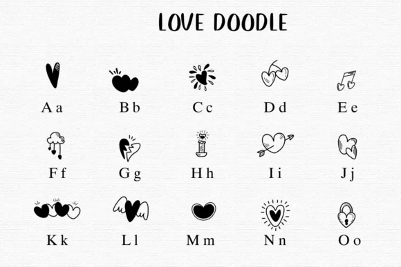 Love Doodle by Nongyao — Dingbats Font — thumbnail 2