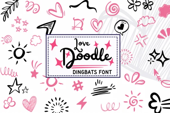 Love Doodle by PraewDesigns — Dingbats Font