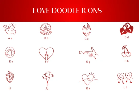 Love Doodle Icons by Heartcraft Atelier — Dingbats Font — thumbnail 2