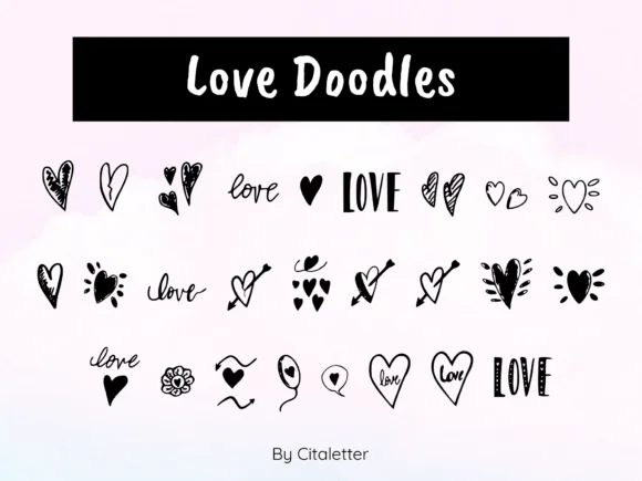 Love Doodles by citaletter — Dingbats Font