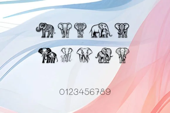 Love Elephant by MOMAT THIRTYONE — Dingbats Font — thumbnail 4