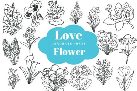 Love Flower by Suphitchaya — Dingbats Font