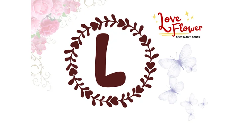 Love Flower Font by PraewDesigns by PraewDesigns — Decorative Font