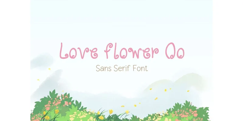 Love Flowers Oo Font by TanoiCartoonist — Sans Serif Font