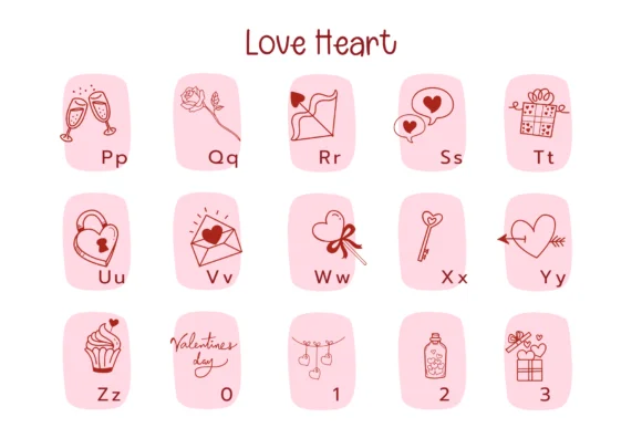 Love Heart by Pui Art — Dingbats Font — thumbnail 3