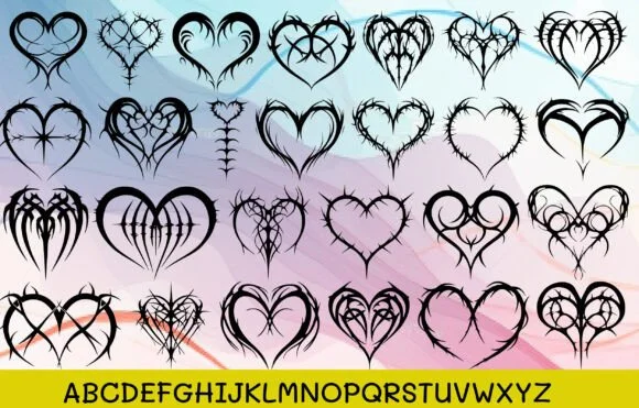 Love Heart Thorns Arctic by MOMAT THIRTYONE — Dingbats Font — thumbnail 2