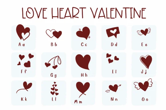 Love Heart Valentine by Sirinart — Dingbats Font — thumbnail 2