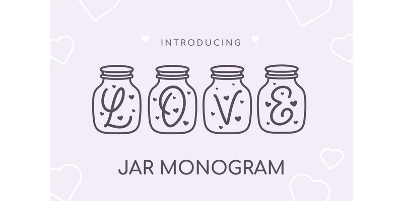 Love Jar Monogram Font by Typefar by Typefar — Decorative Font