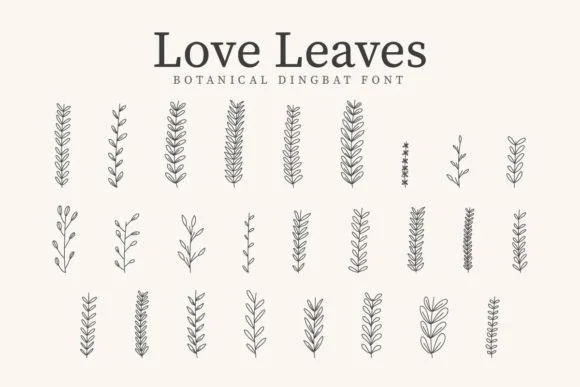 Love Leaves by CraftedType Studio — Dingbats Font