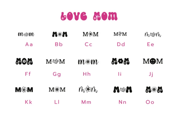 Love Mom Doodle by Pui Art — Dingbats Font — thumbnail 6