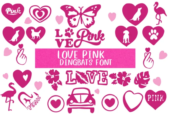Love Pink by Nongyao — Dingbats Font