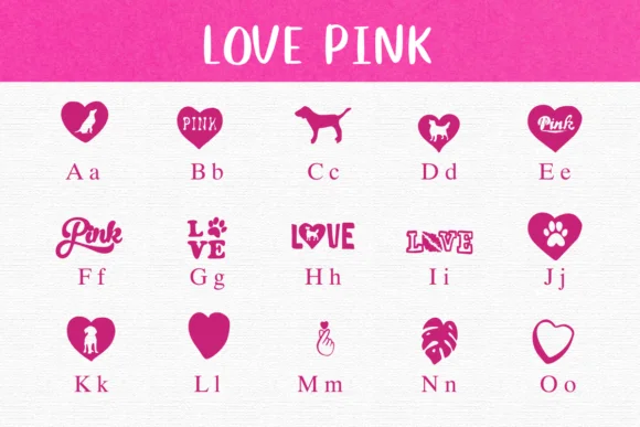 Love Pink by Nongyao — Dingbats Font — thumbnail 2