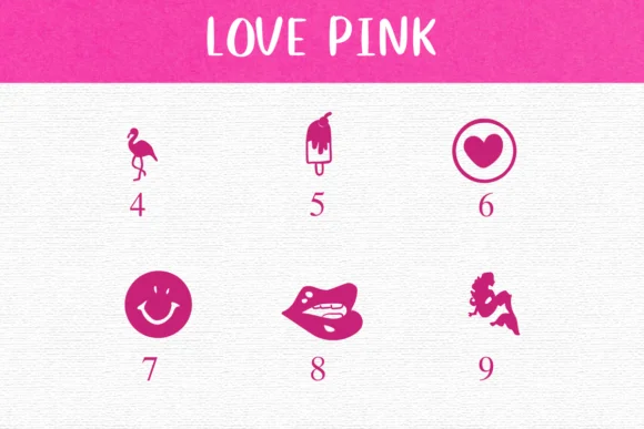 Love Pink by Nongyao — Dingbats Font — thumbnail 4