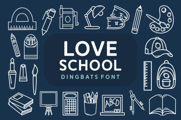 Love School by Situjuh — Dingbats Font