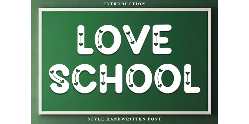 Love School Font by FreshTypeINK — Display Font