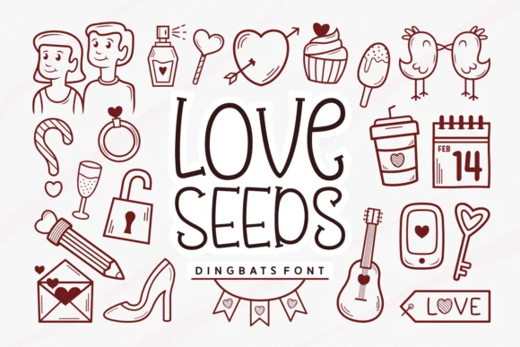 Love Seeds by Dito (7NTypes) — Dingbats Font