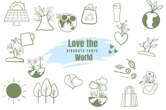 Love the World by Suphitchaya — Dingbats Font