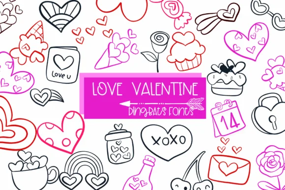 Love Valentine by Sirinart — Dingbats Font