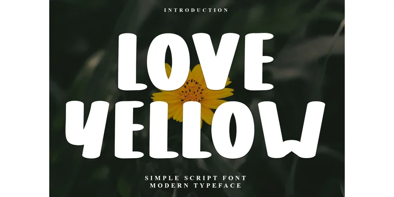 Love Yellow Font by PiPi Creative — Display Font