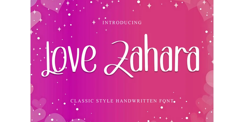 Love Zahara Font by GiaLetter — Sans Serif Font