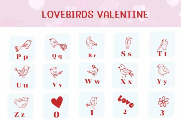 Lovebirds Valentine by Ketsarin — Dingbats Font — thumbnail 3