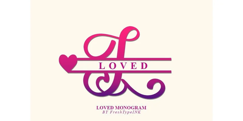 Loved Monogram Font by FreshTypeINK by FreshTypeINK — Decorative Font