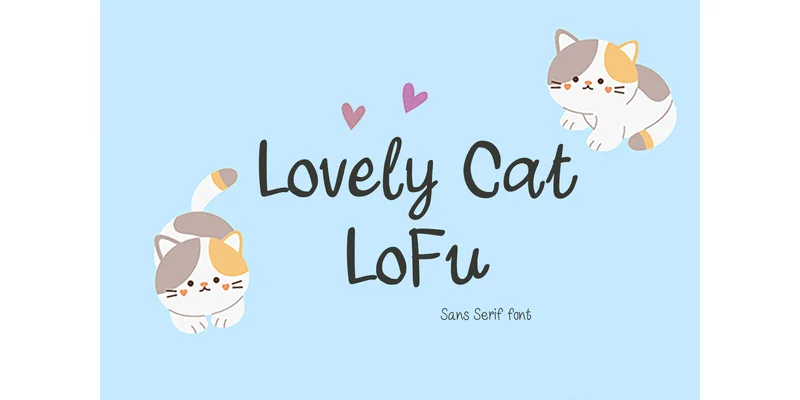 Lovely Cat Lofu Font by TanoiCartoonist — Sans Serif Font
